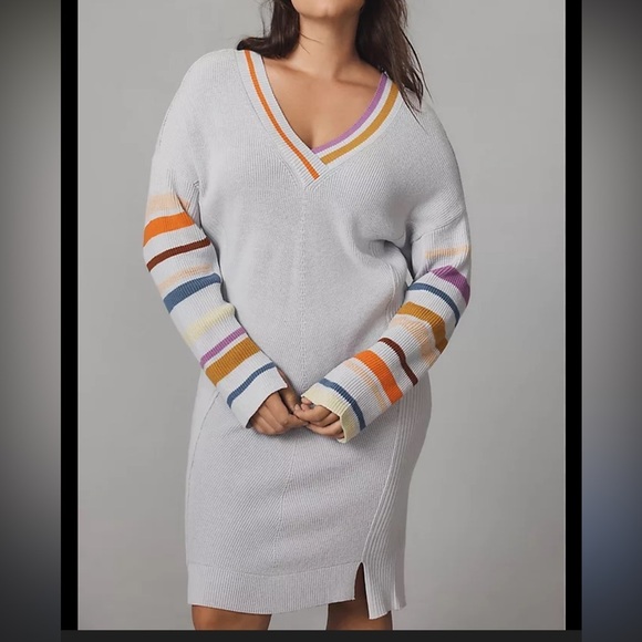 Daily Practice Sweaters - Daily Practice striped sleeve sweater dress size M